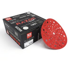 dischi abrasivi hq razor flow rosso 150mm multiforo r180 (50pz)