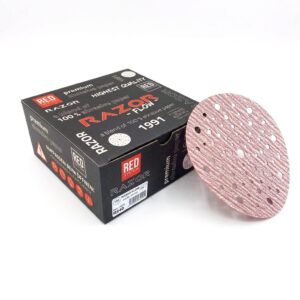 dischi abrasivi hq razor flow rosso 150mm multiforo r240 (50pz)