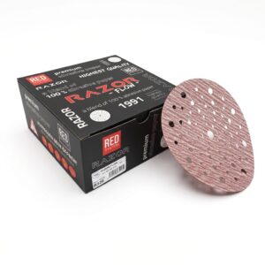 dischi abrasivi hq razor flow rosso 150mm multiforo r320 (50pz)