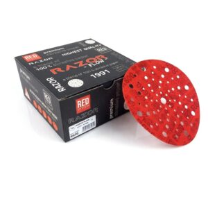 dischi abrasivi hq razor flow rosso 150mm multiforo r600 (50pz)